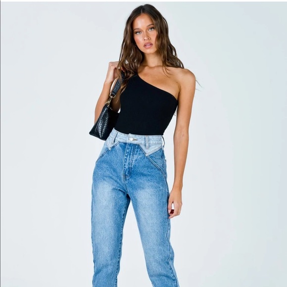 Princess Polly Denim - Princess Polly Springfield Mom Mid Wash Denim Jean Size 2